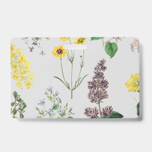 ヴィンテージ花集合 バッジ (正面)