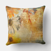 ヴィンテージ花飾り クッション (裏面)