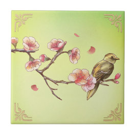 ヴィンテージ花鳥動植物 タイル