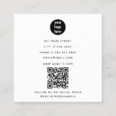 ヴィンテージ花鳥類イベントプランナー スクエア名刺 (裏面)