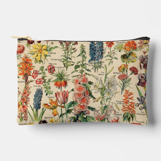 ヴィンテージ花 アクセサリーポーチ (正面)