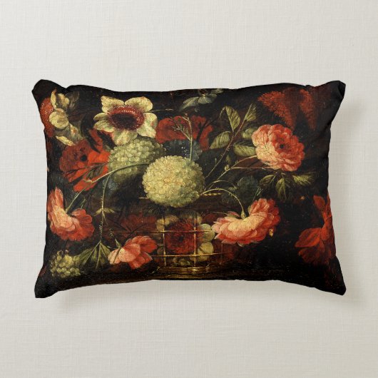 ヴィンテージ花 アクセントクッション (正面)