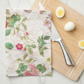 ヴィンテージ花 キッチンタオル (四つ折り)