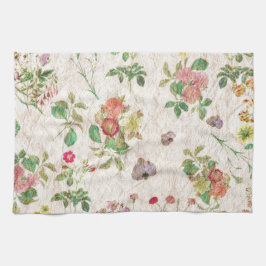 ヴィンテージ花 キッチンタオル