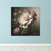 ヴィンテージ花 キャンバスプリント (インサイチュ (ウッドフロア))