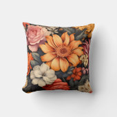 ヴィンテージ花 クッション (正面)