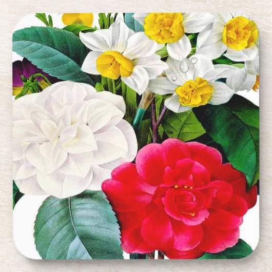 ヴィンテージ花 コースター (正面)