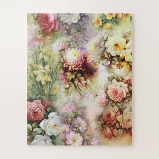 ヴィンテージ花 ジグソーパズル (縦)