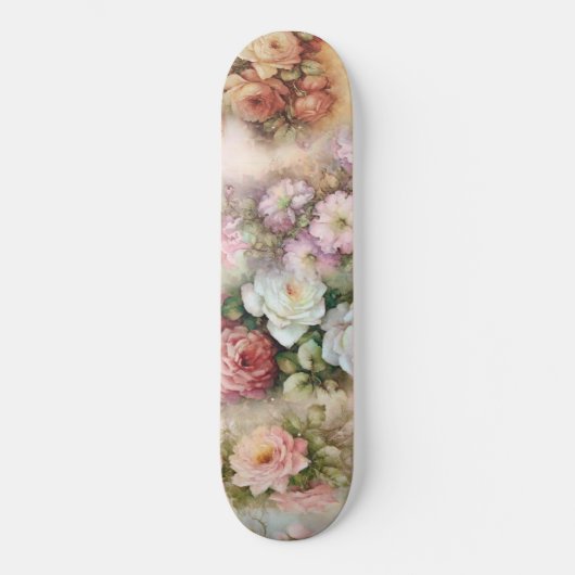 ヴィンテージ花 スケートボード (正面)