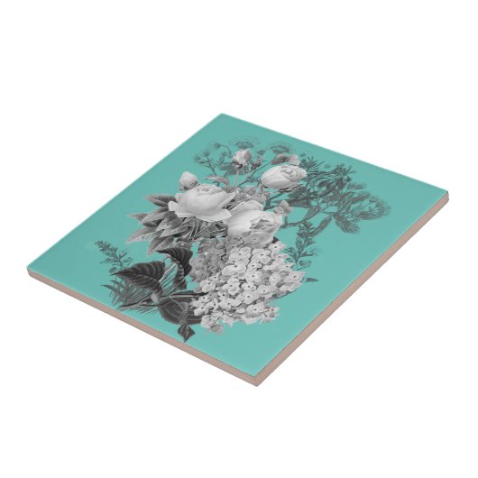 ヴィンテージ花 タイル (側面)