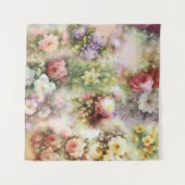 ヴィンテージ花 タペストリー (正面(横))