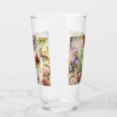 ヴィンテージ花 タンブラーグラス (左)