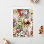 ヴィンテージ花 ノートカード (正面/裏面インサイチュ)