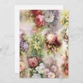 ヴィンテージ花 ノートカード (正面/裏面)