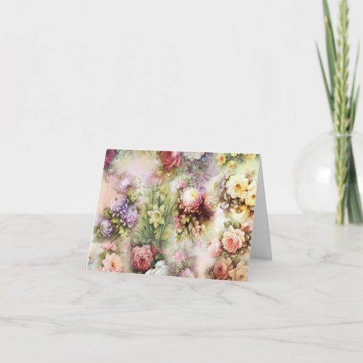 ヴィンテージ花 ノートカード (正面)