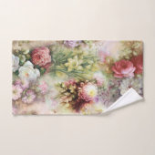 ヴィンテージ花 ハンドタオル (ハンドタオル)