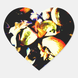 ヴィンテージ花 ハートシール