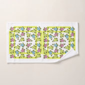 ヴィンテージ花 バスタオルセット (ハンドタオル)