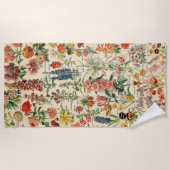 ヴィンテージ花 ビーチタオル (正面)