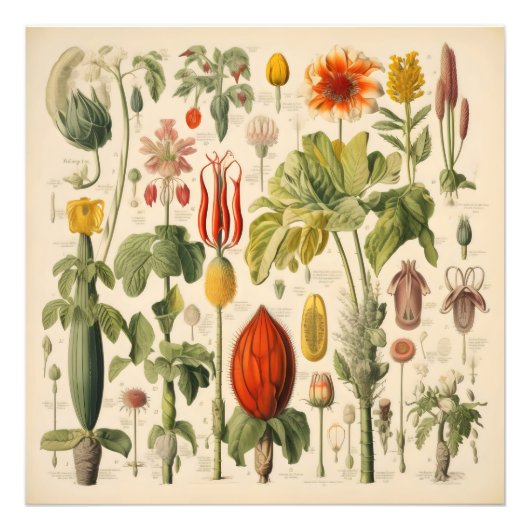 ヴィンテージ花 フォトプリント            (正面)