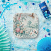 ヴィンテージ花 ペーパープレート (パーティー)