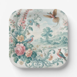 ヴィンテージ花 ペーパープレート