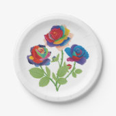ヴィンテージ花 ペーパープレート (正面)