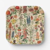 ヴィンテージ花 ペーパープレート (正面)