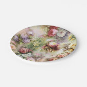 ヴィンテージ花 ペーパープレート (アングル)