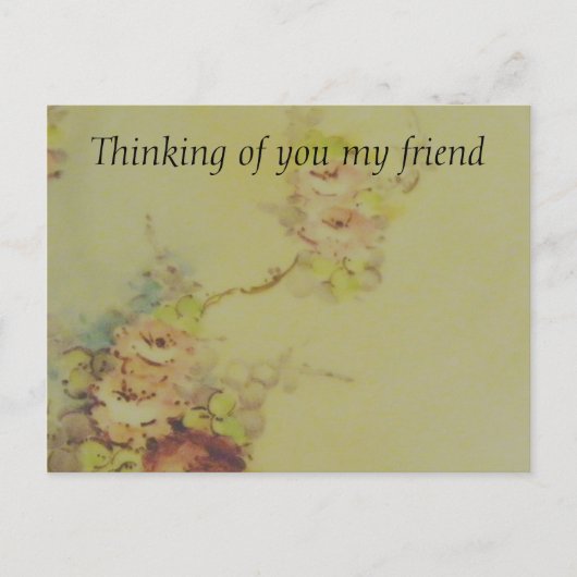 ヴィンテージ花 ポストカード (正面)