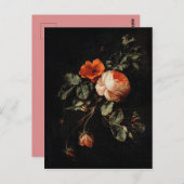 ヴィンテージ花 ポストカード (正面/裏面)