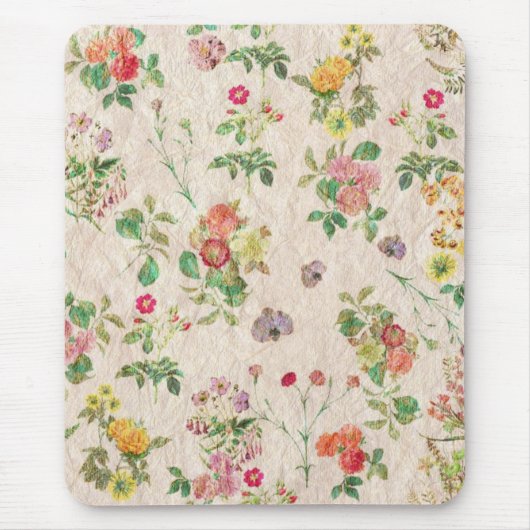 ヴィンテージ花 マウスパッド (正面)