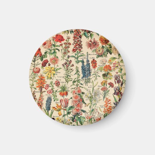 ヴィンテージ花 マグネット (正面)