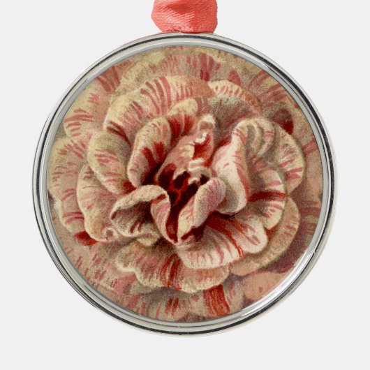 ヴィンテージ花 メタルオーナメント (正面)