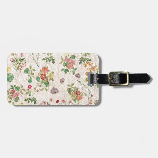 ヴィンテージ花 ラゲッジタグ (正面横)