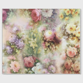 ヴィンテージ花 ラッピングペーパー (フラット)