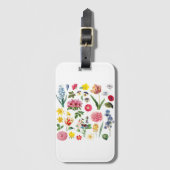 ヴィンテージ花、ヴィンテージ植物花、野草 ラゲッジタグ (正面縦)