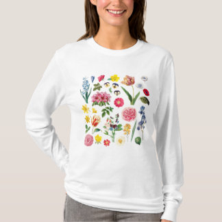 ヴィンテージ花、ヴィンテージ植物花、野草 Tシャツ