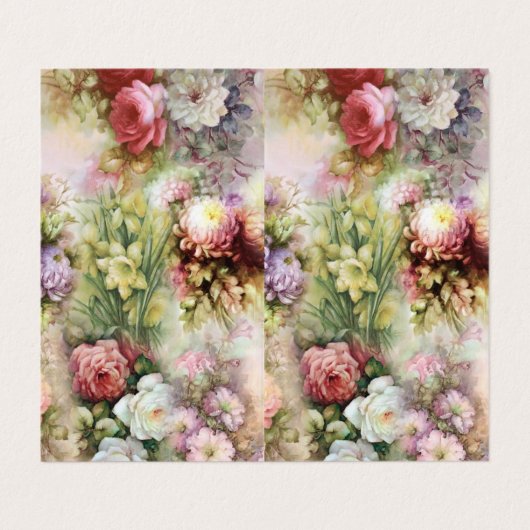 ヴィンテージ花 名刺 (外部フラット)