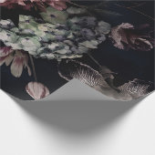 ヴィンテージ花。牡丹、チューリップ、ユリ、あじさい ラッピングペーパー (角)