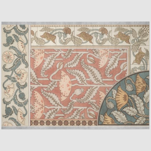 ヴィンテージ花 薄葉紙 (正面)