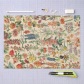 ヴィンテージ花 薄葉紙 (クラフト)