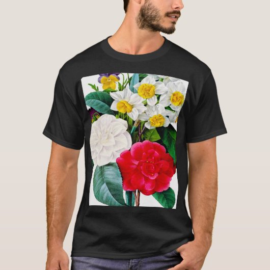 ヴィンテージ花 Tシャツ (正面)