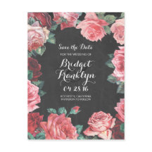 ヴィンテージ花chalkboard日付を保存