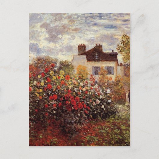 ヴィンテージ花monet s-garden-in-argenteuil-sun ポストカード (正面)