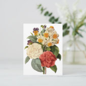 ヴィンテージ花Pierre Redoute、日付を保存 案内ポストカード (スタンド正面)