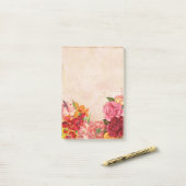 ヴィンテージ花Post-it®メモ4 x 6 ポストイット (デスク上)