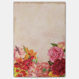 ヴィンテージ花Post-it®メモ4 x 6 ポストイット