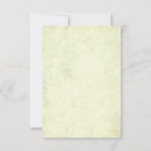 ヴィンテージ花RSVPの結婚式の招待状のターコイズ 出欠カード (裏面)