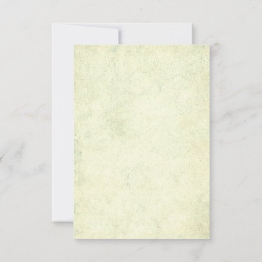 ヴィンテージ花RSVPの結婚式の招待状のターコイズ 出欠カード (裏面)